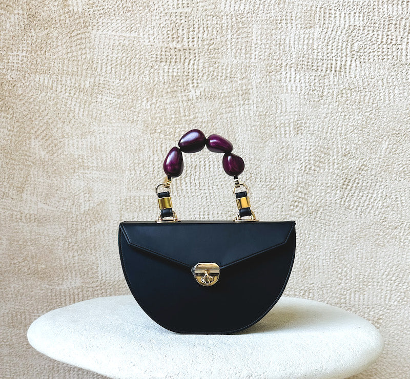 Prie Black with Purple Tagua Handle Recycled Line